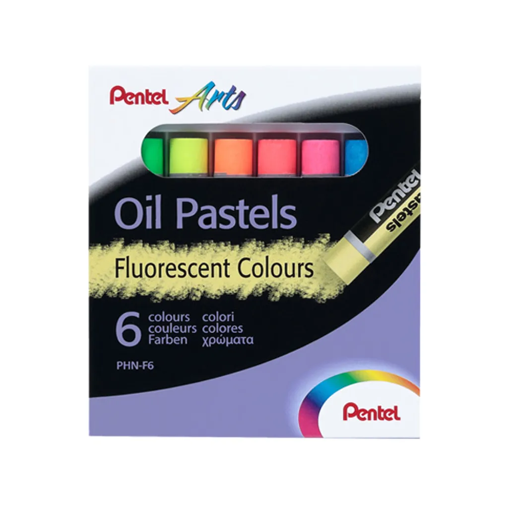oil pastels - fluorescent assorted - 6 pack | Office National