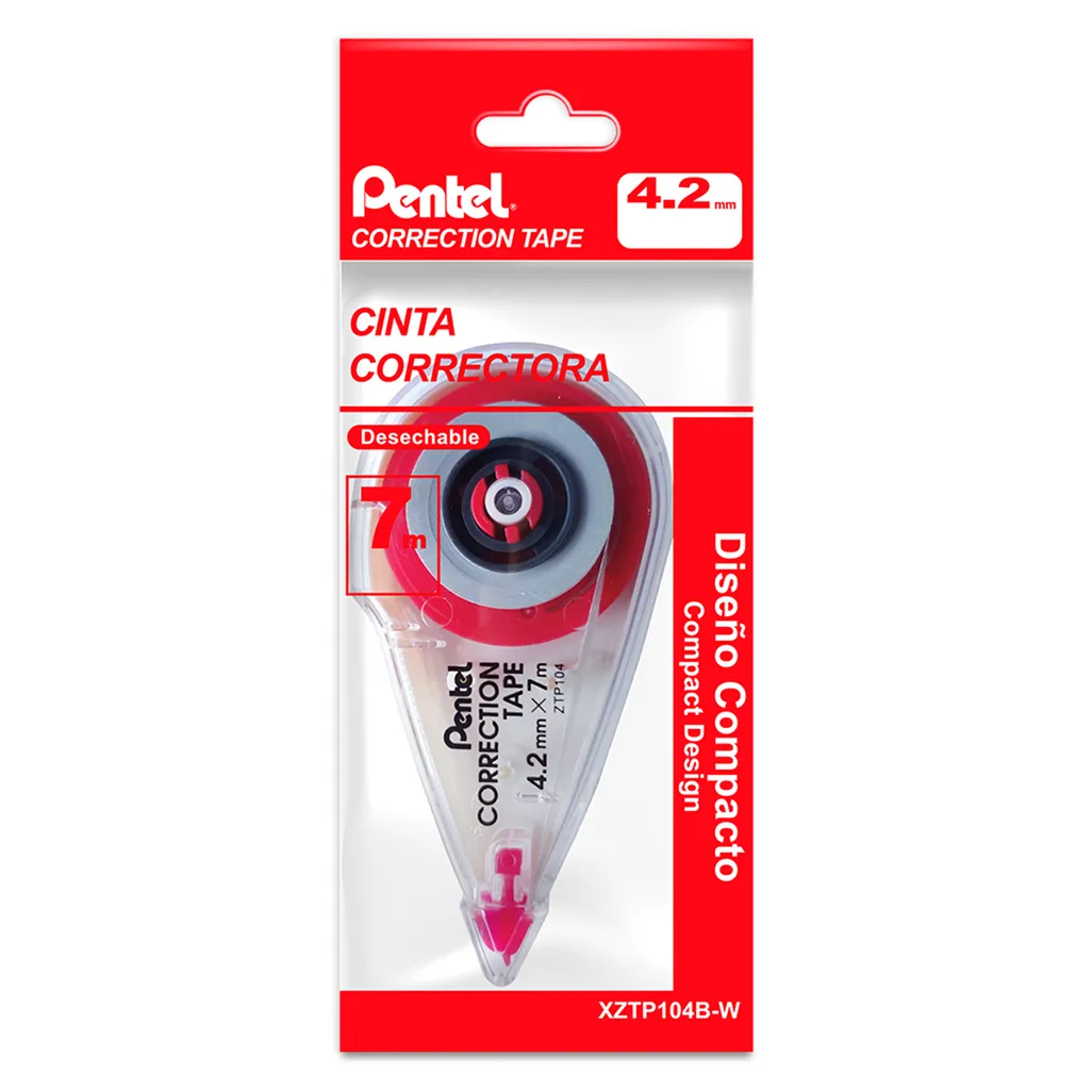 pentel - correction tape - 4.2mm x 7m - clear
