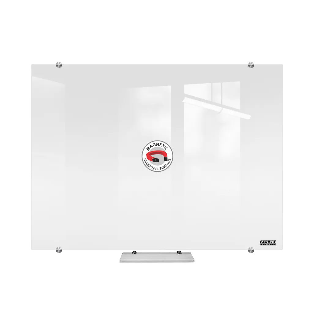magnetic glass whiteboards - 1500 x 1200mm - white
