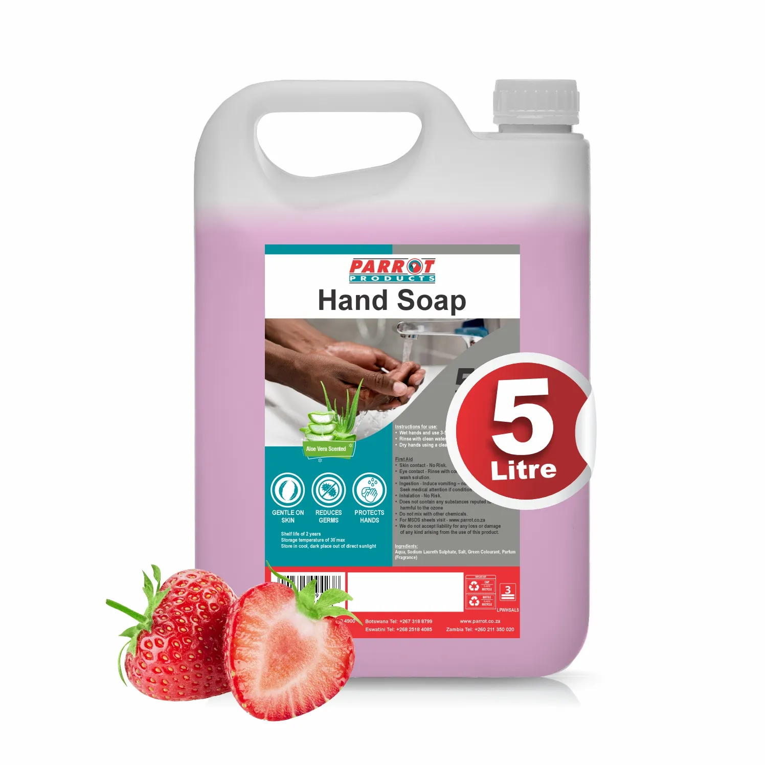 Janitorial Cleaning Equipment - Hand Soap Strawberry Scented 5L