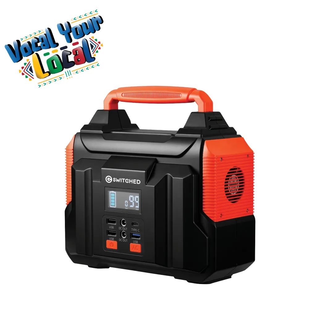 portable power station 300w - portable 300w - orange & black