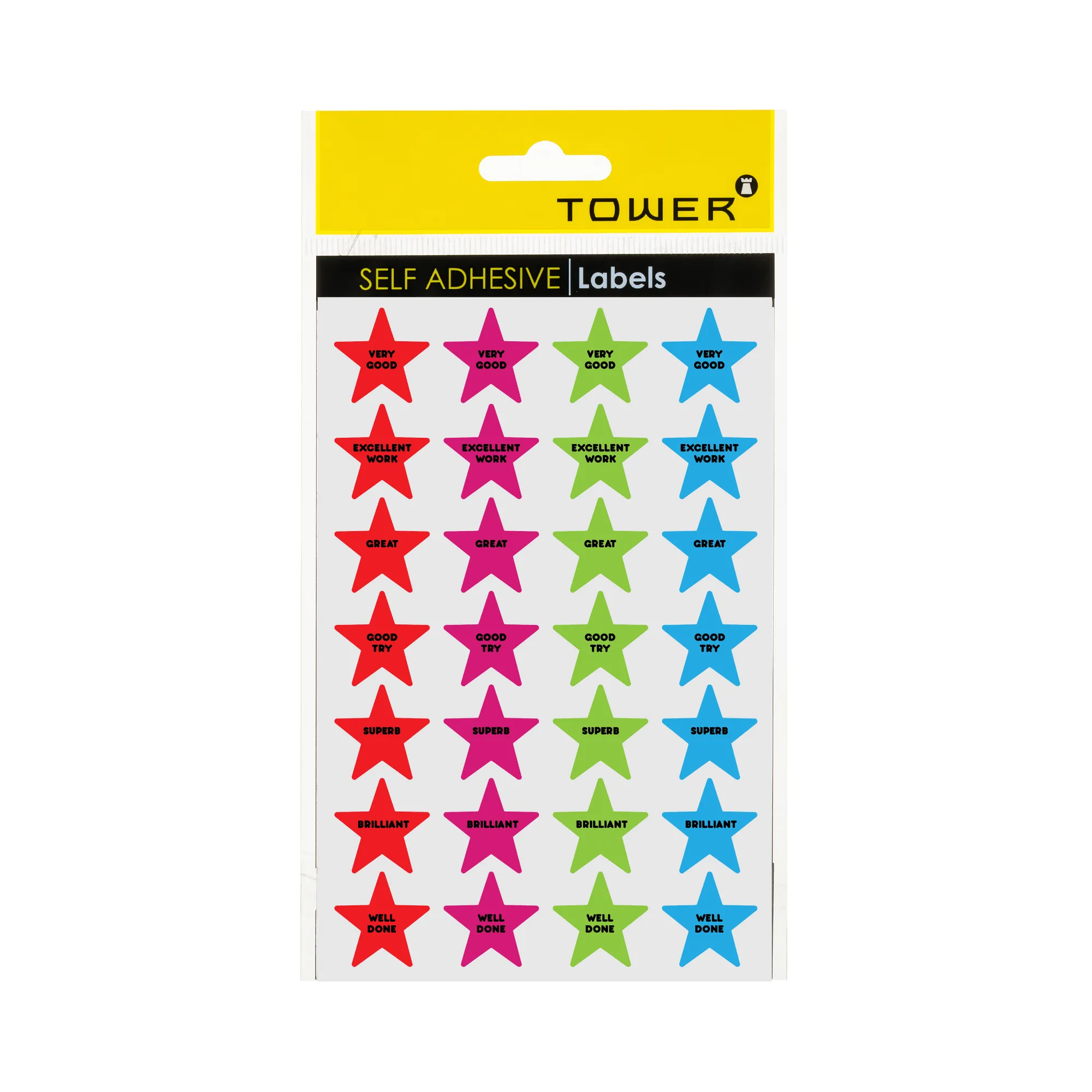 teachers stickers & star ranges - assorted large stars - assorted - 140 ...