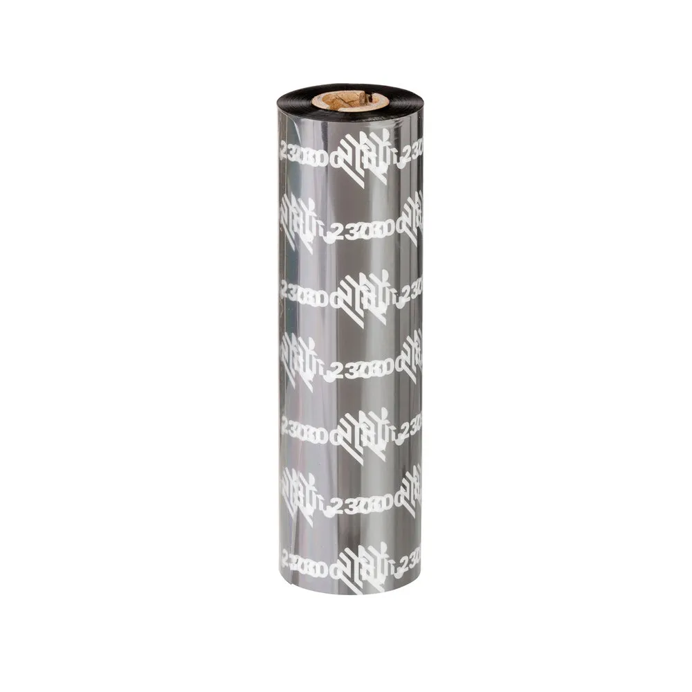 Zebra Wax Ribbon; 83mmx450m; 2300; Standard; 25mm core; 12/box