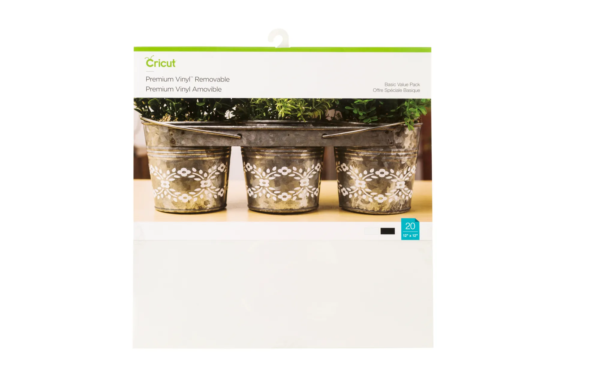 2004329 - Cricut Premium Vinyl Removable 30x30cm 20-Sheet Sampler (Basics)