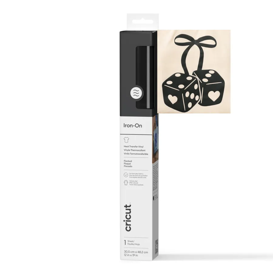 2011788 - Cricut Flocked Iron-On 30.5 cm x 48.3 cm Black
