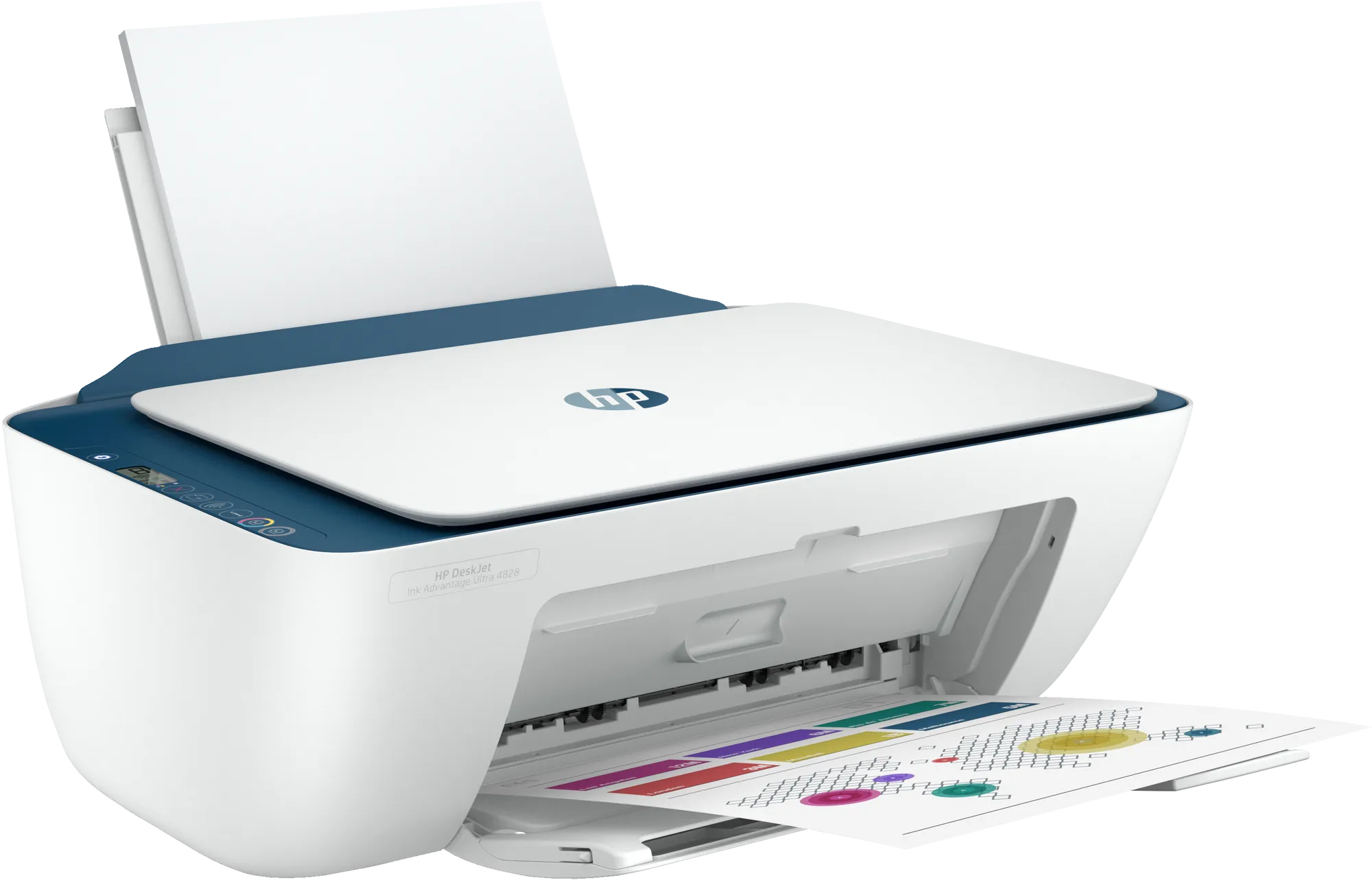 HP DeskJet IA Ultra 4828 AiO Printer A4 Ink; Print; copy; scan; wireless; 7.5 ppm (black) and 5.5 ppm (color).