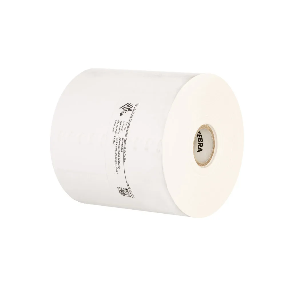 Zebra Receipt; Paper; 101.6mmx24.1m; Direct Thermal; Z-Perform 1000D 80 Receipt; Uncoated; 19mm Core