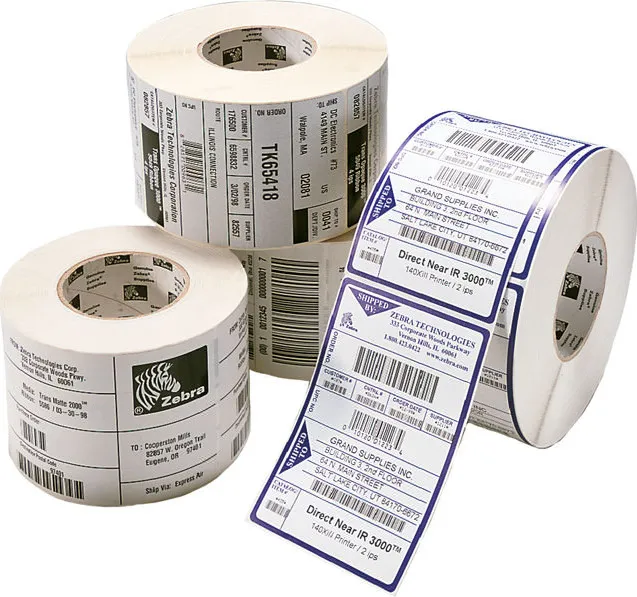 Label; Paper; 102x76mm; Thermal Transfer; Z-Select 2000T; Coated; Permanent Adhesive; 25mm Core; Perforation