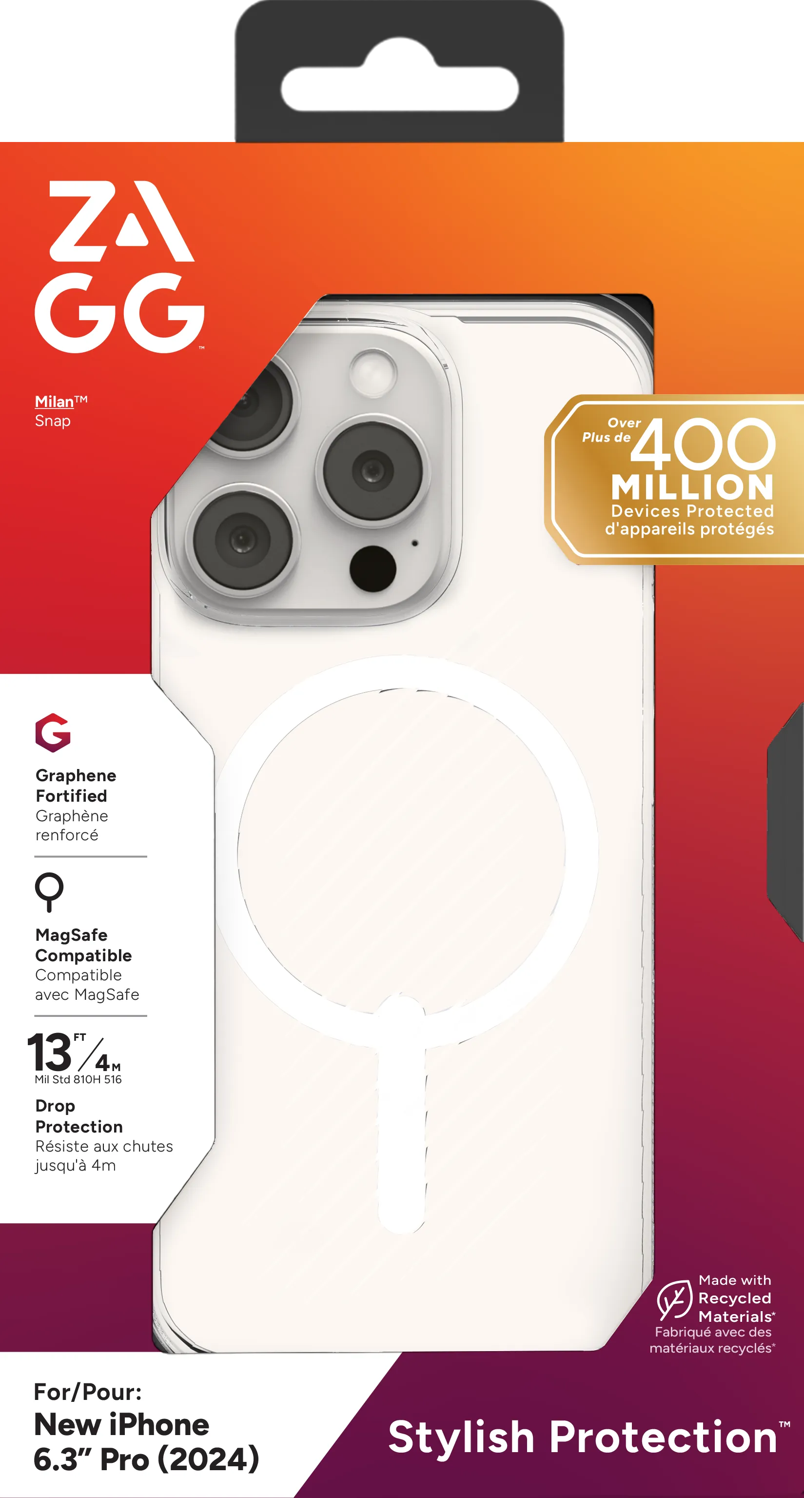 ZAGG Cases Luxe Snap Apple iP16 Pro  Clear