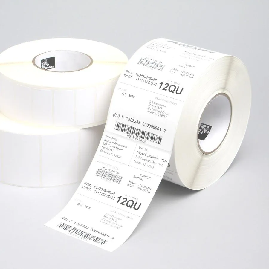 Zebra Label; Paper; 102x203mm; Thermal Transfer; Z-Perform 1000T; Uncoated; Permanent Adhesive; 76mm Core per box