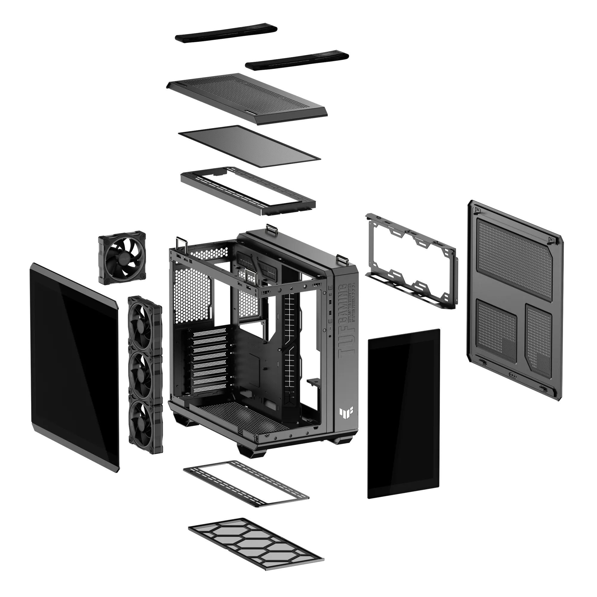 Asus Chassis/ATX/m-ATX/Mini-ITX/ 4 x 2.5''/3.5'' Combo Bay/Radiator:120/140/240/280/360mm 285x450x446mm/12kg.