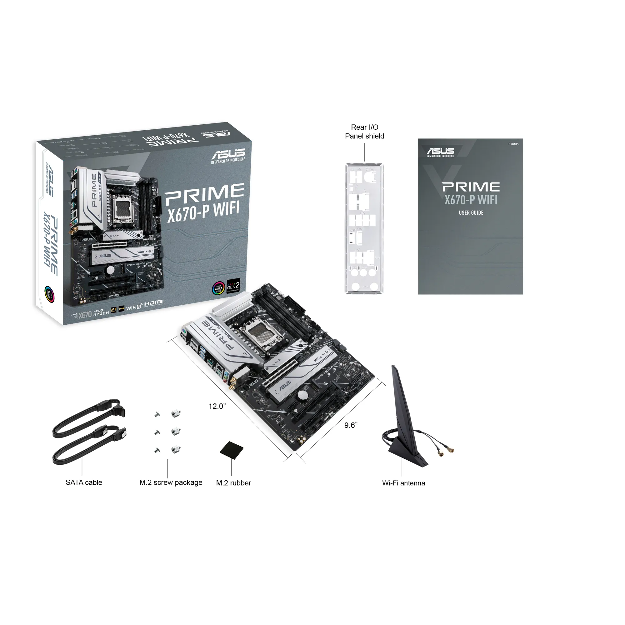 Asus Motherboard/ATX/AM5/4xDIMM/Max. 192GB/DDR5/1xDP/1xHDMI/3xPCIe4.0x16/1xPCIe3.0x1/3xM.2/ 6xSATA/RAID/30.5 cm x 24.4 cm.