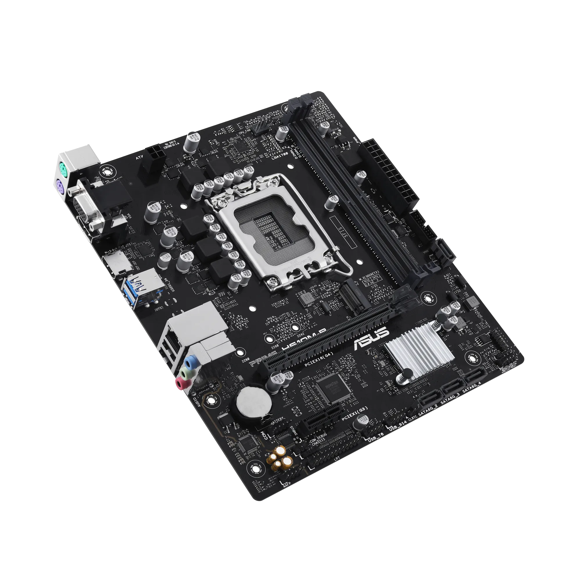 Asus Motherboard/mATX/LGA1700/2xDDR5. Max96GB/ 1xM.2/4xSATA/1xPCIe4*16/1xPCIe3*1/1xHDMI/1xVGA/ 1xDP/4xUSB