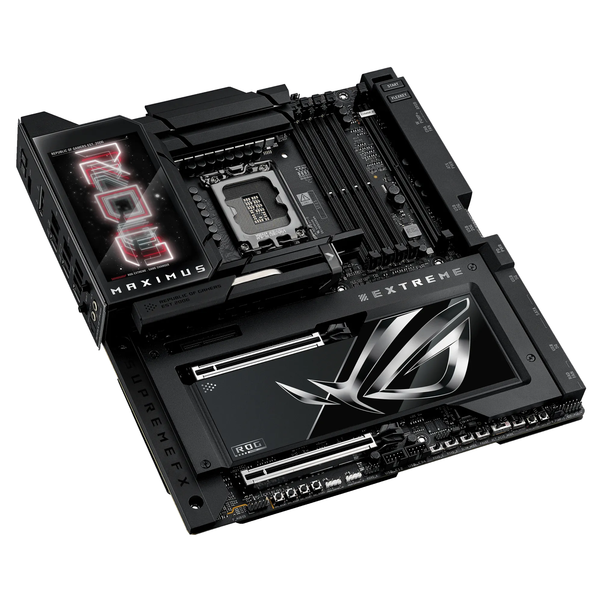 Asus Motherboard/LGA1851/DDR5/4xDIMM/Max.256GB/1xHDMI/2xType-C/2xPCIe5x16/1xPCIe4x4/6xM.2/4xSATA/RAID/WiFi 7/LCD Display/E-ATX