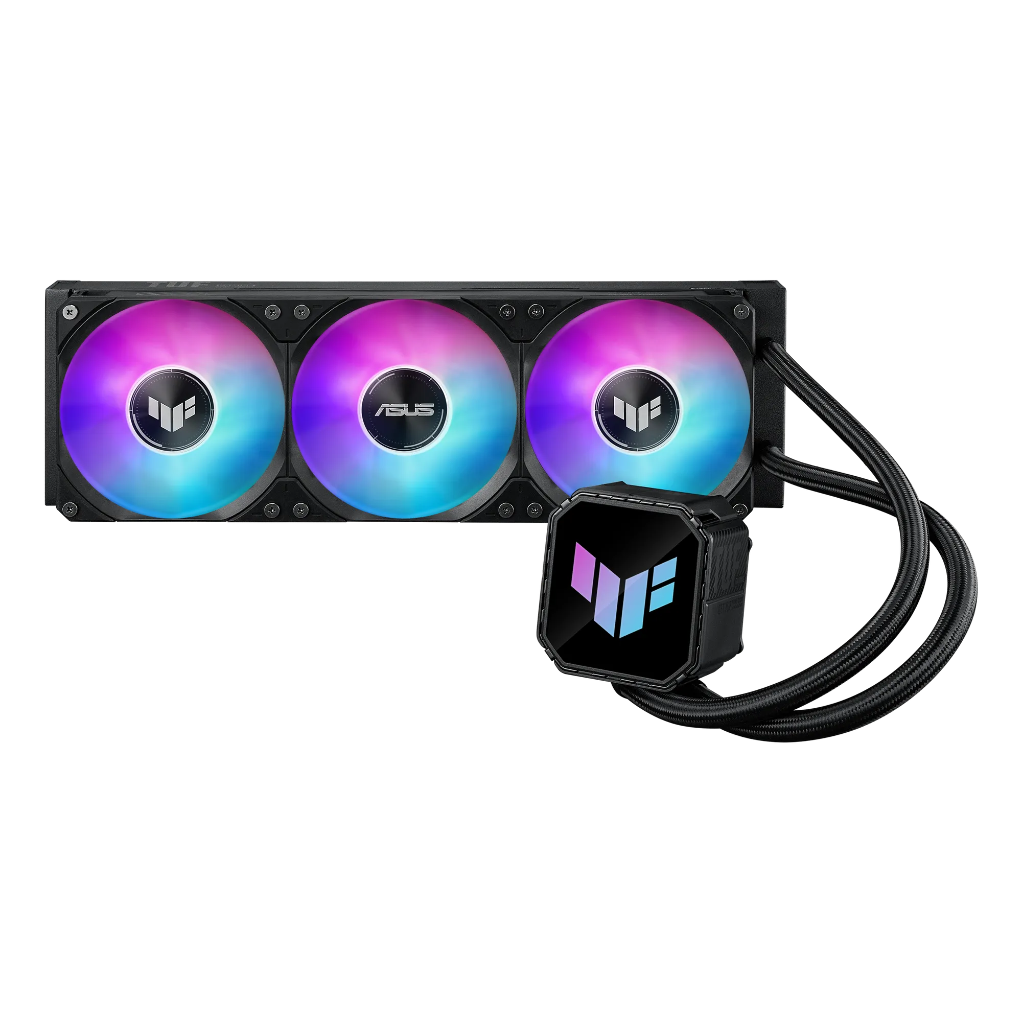 Asus Cooler WB dimen:80.9x77x67.1 mm. Block Material :Copper. Radiator Dimens:397x120x27mm. Intel:1851;1700;1200/ AMD: AM4/5