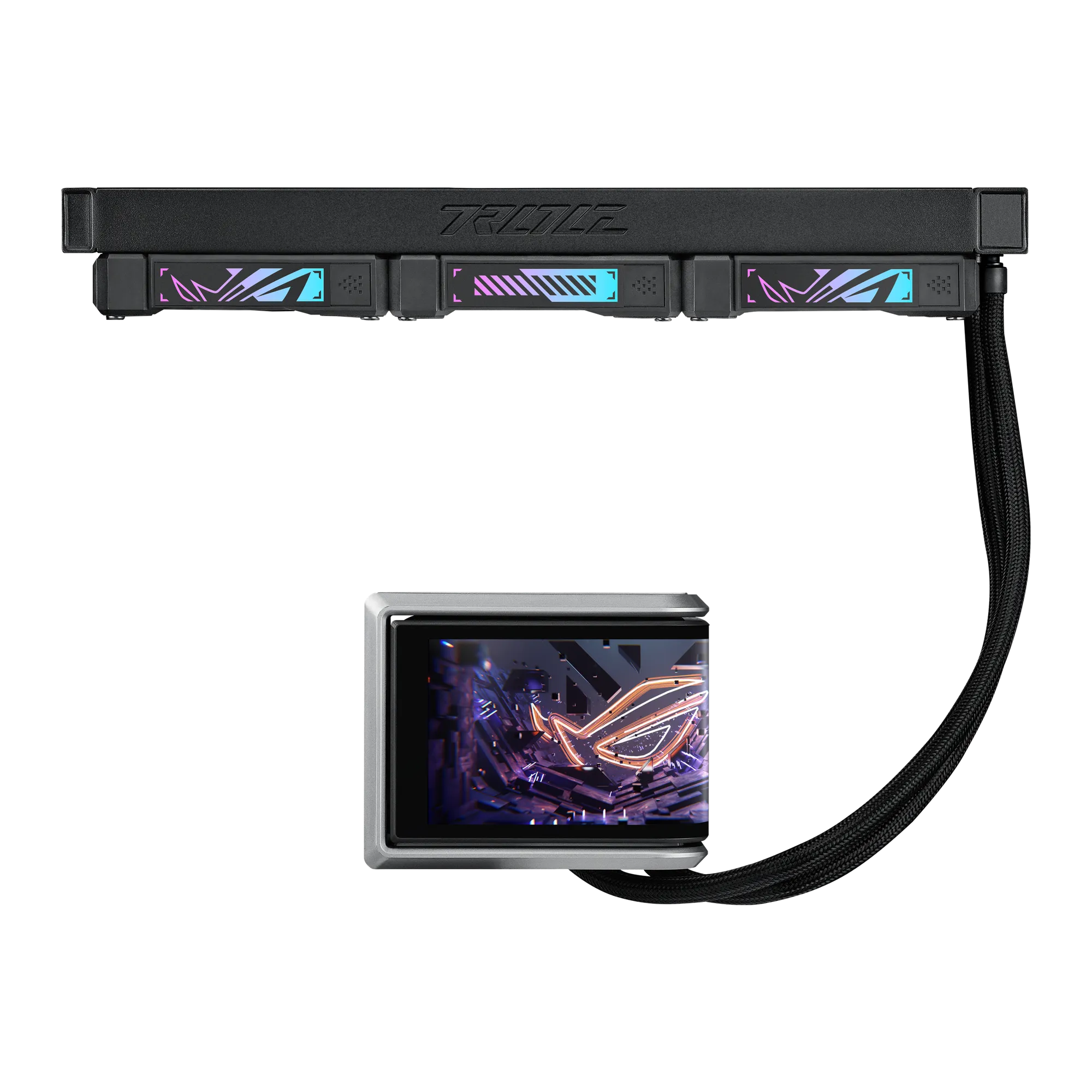 Asus Cooler Water block dimention: 133X105X123 mm. Radiator Dimension:394x140x32mm. Intel: LGA 1700; 1851. AMD: AM5;AM4