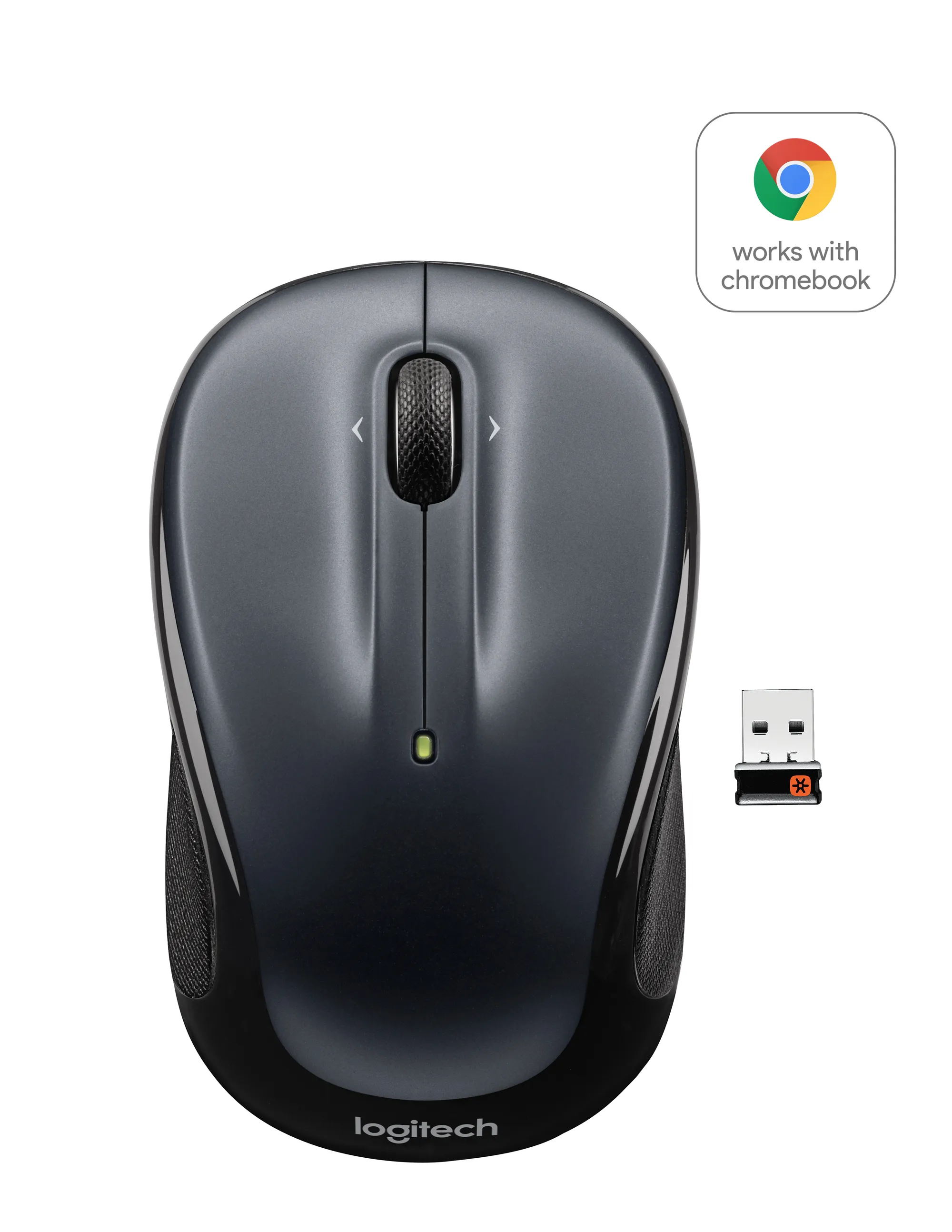 Logitech Wireless Mouse M325 (Dark Silver) Unifying USB receiver 5 buttons Micro precise scrolling Laser grade tracking