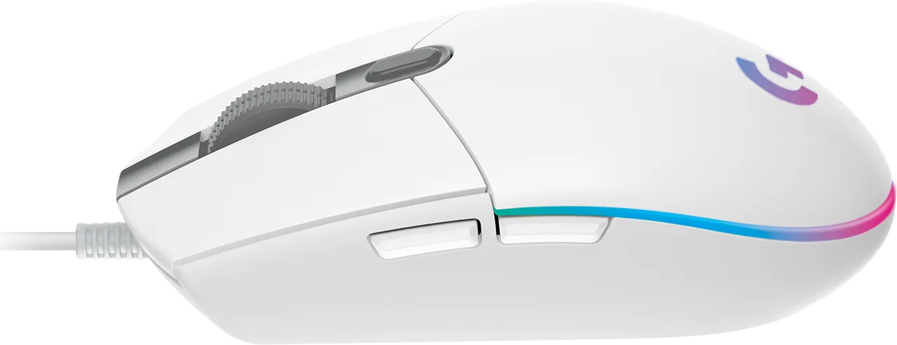 Logitech Gaming G102 LightSync RGB Mouse 200DPI to 6000DPI adjustable optical sensor;White