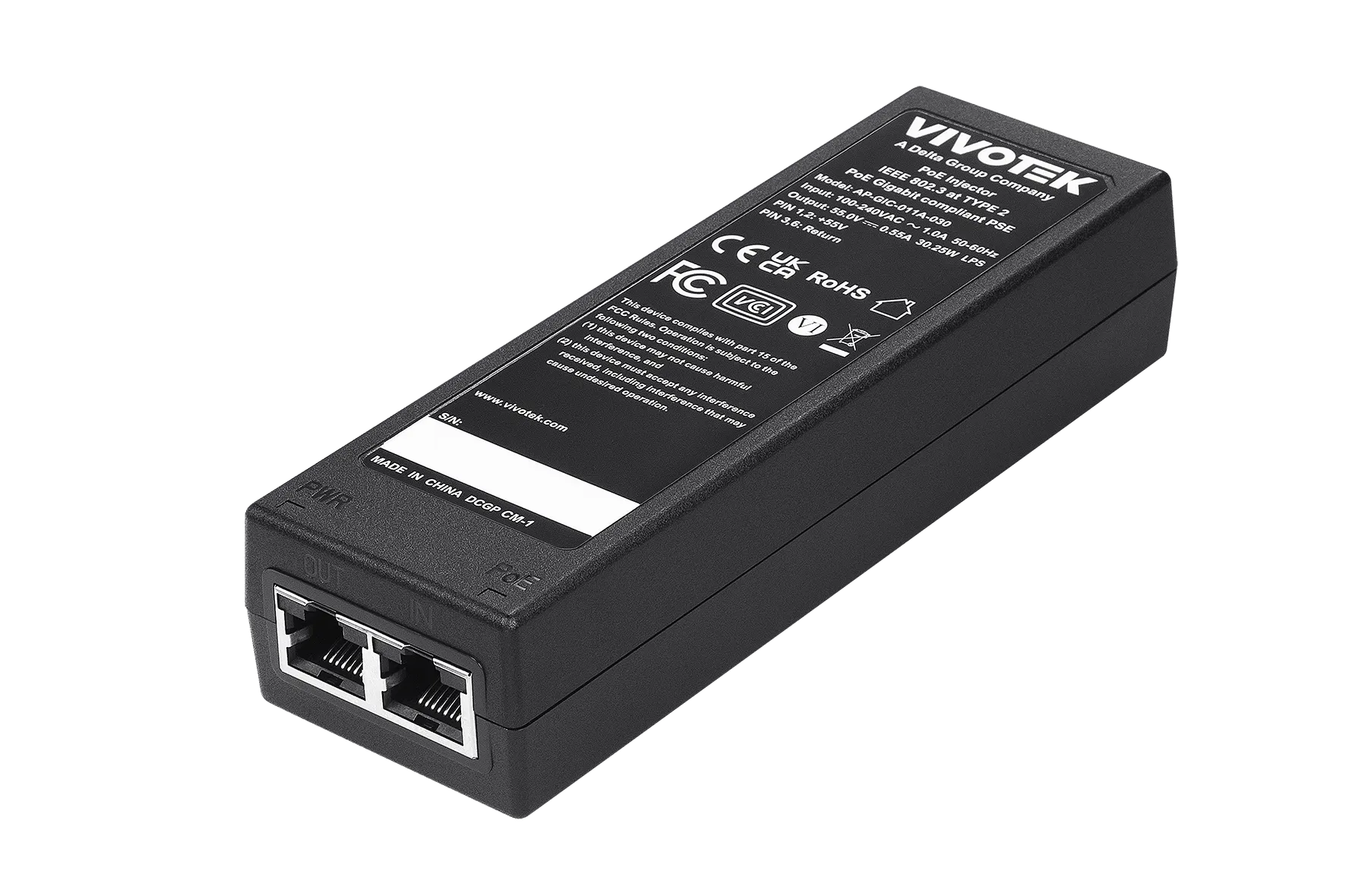 Vivotek 30W POE Ethernet Injector