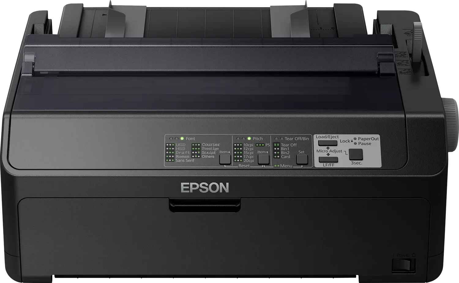 Epson LQ-590IIN. SIDM 24 Pin. 220v - 550 CPS. original = 6 copies. Serial & Ethernet