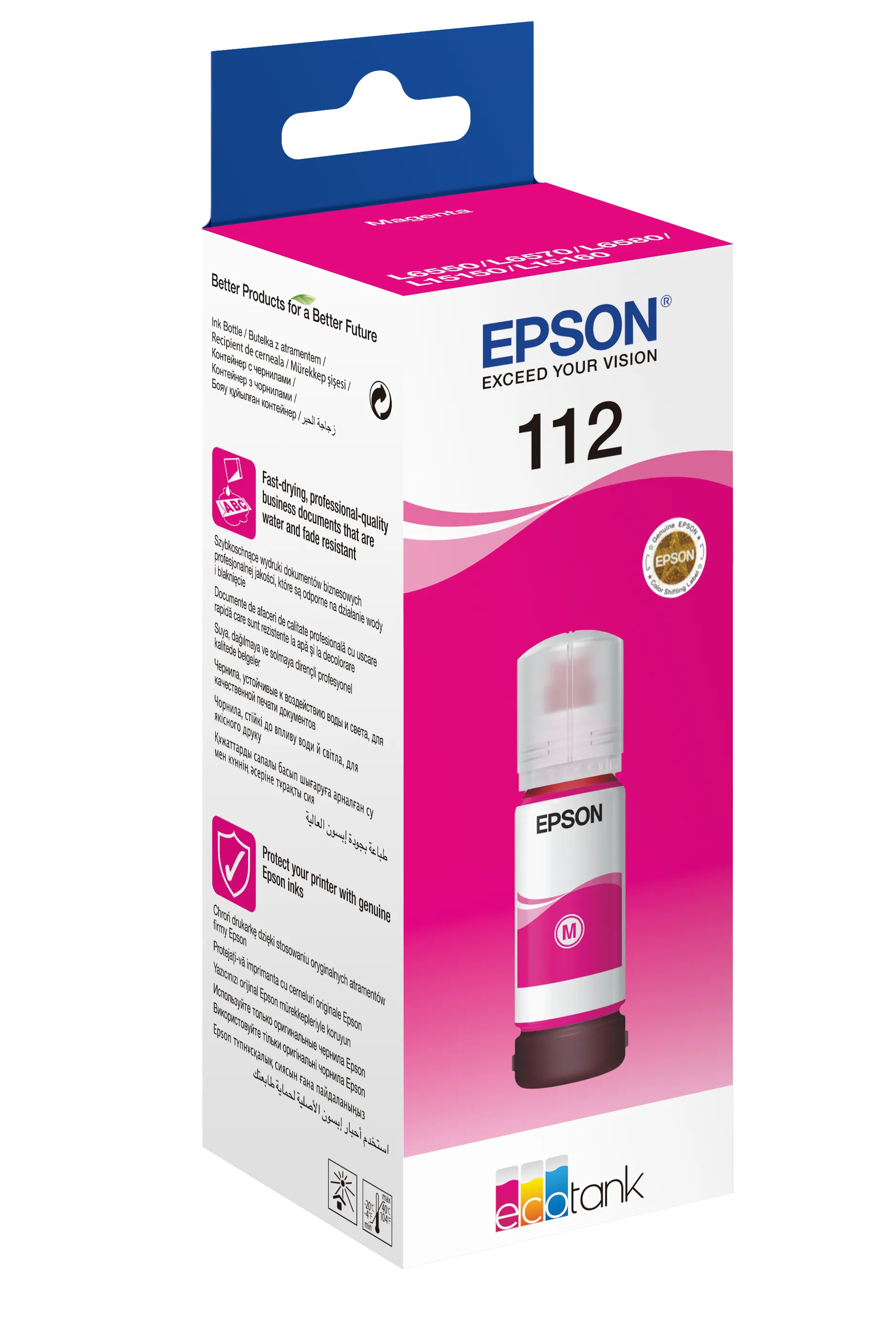 Epson 112 EcoTank Pigment Magenta ink bottle (70 ml)