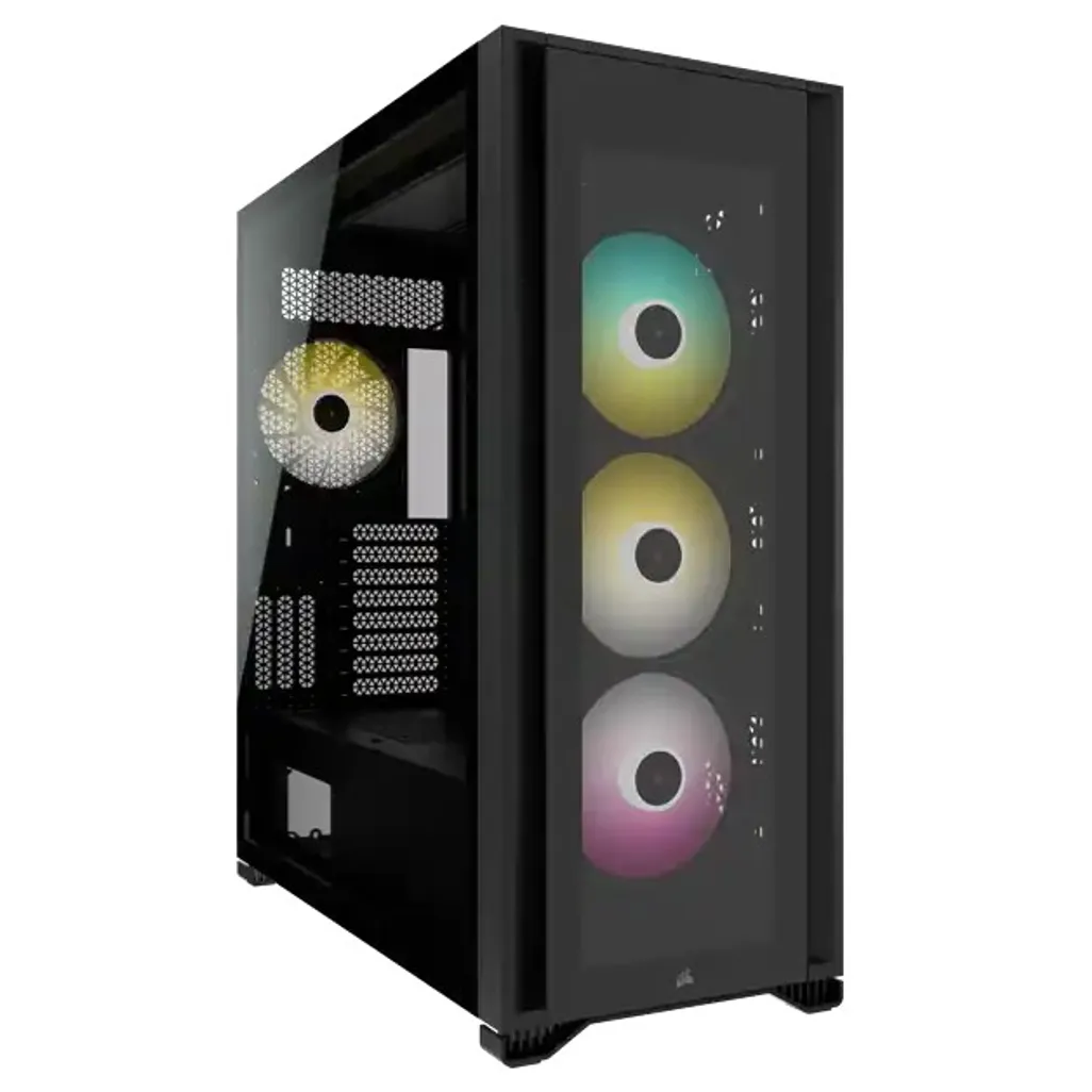 iCUE 7000X RGB Tempered Glass Full Tower Smart Case; Black - Includes Fan and RGB Controller Commander Core XT + Light Loop Fans