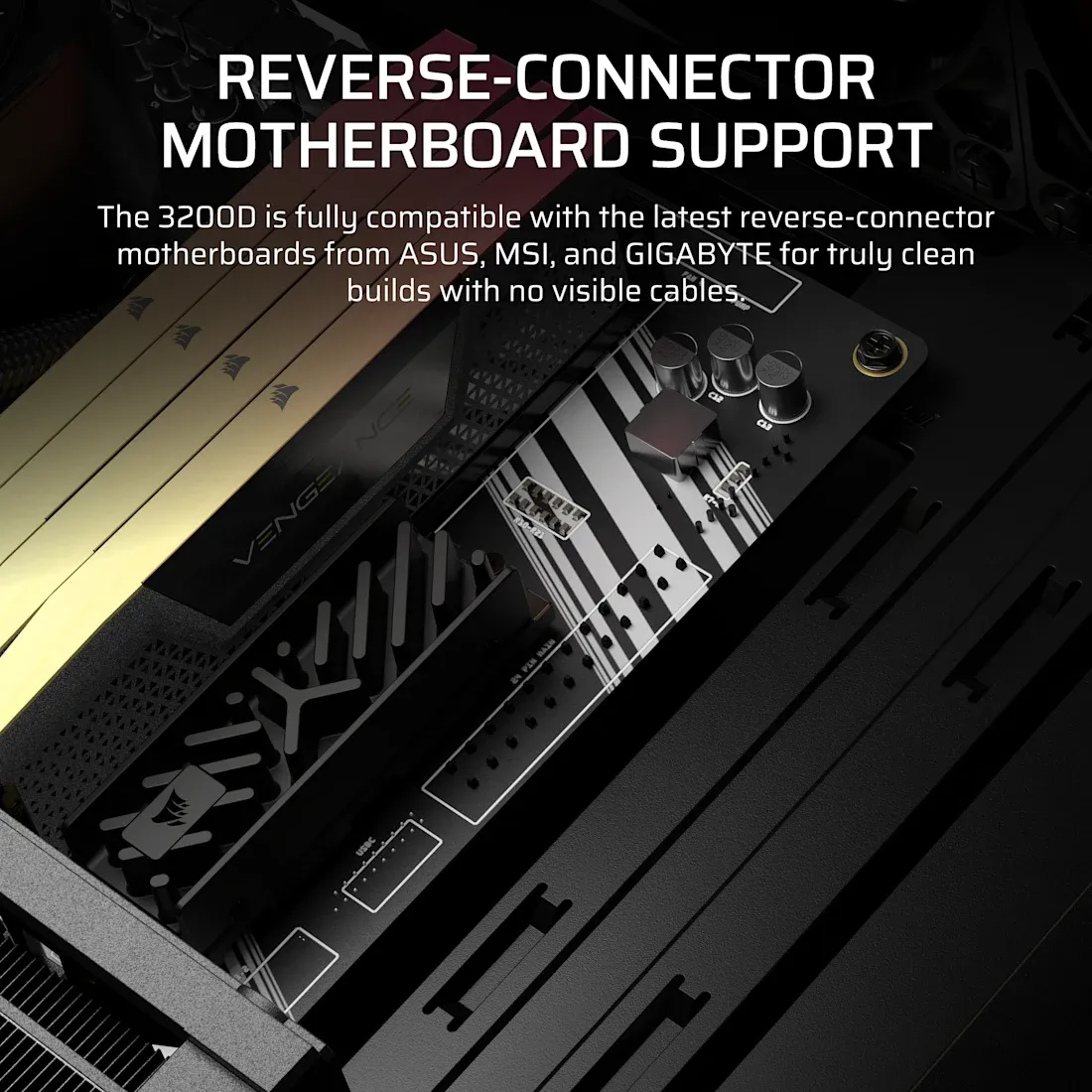 3200D RS Mid-Tower PC Case; 3x RS120 fans incl - White.