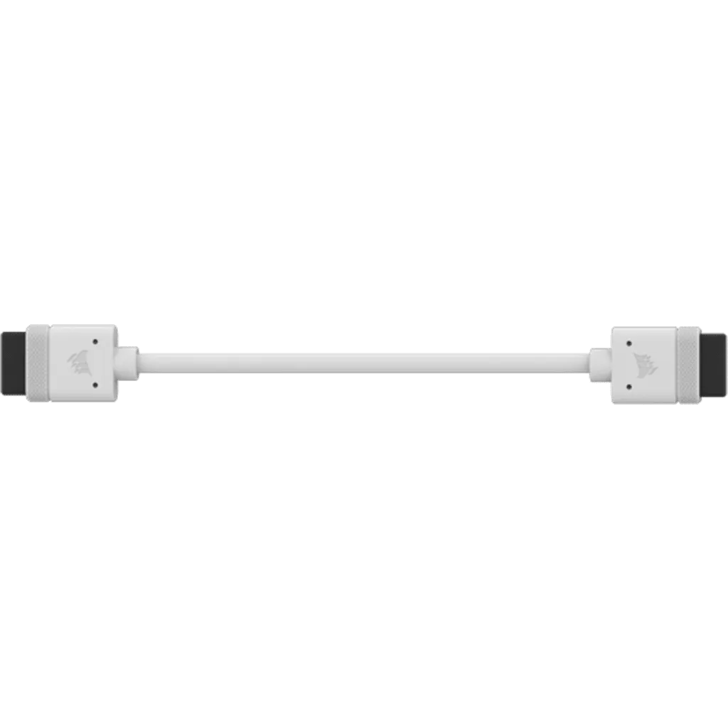 Corsair iCUE LINK Cable; 2x 100mm with Straight connectors; White