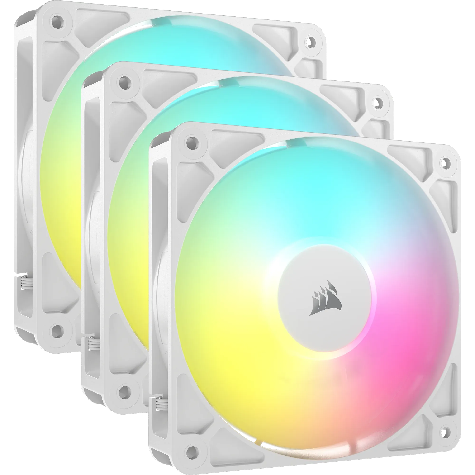 CORSAIR RS120 ARGB 120mm PWM Fans Triple Pack – White