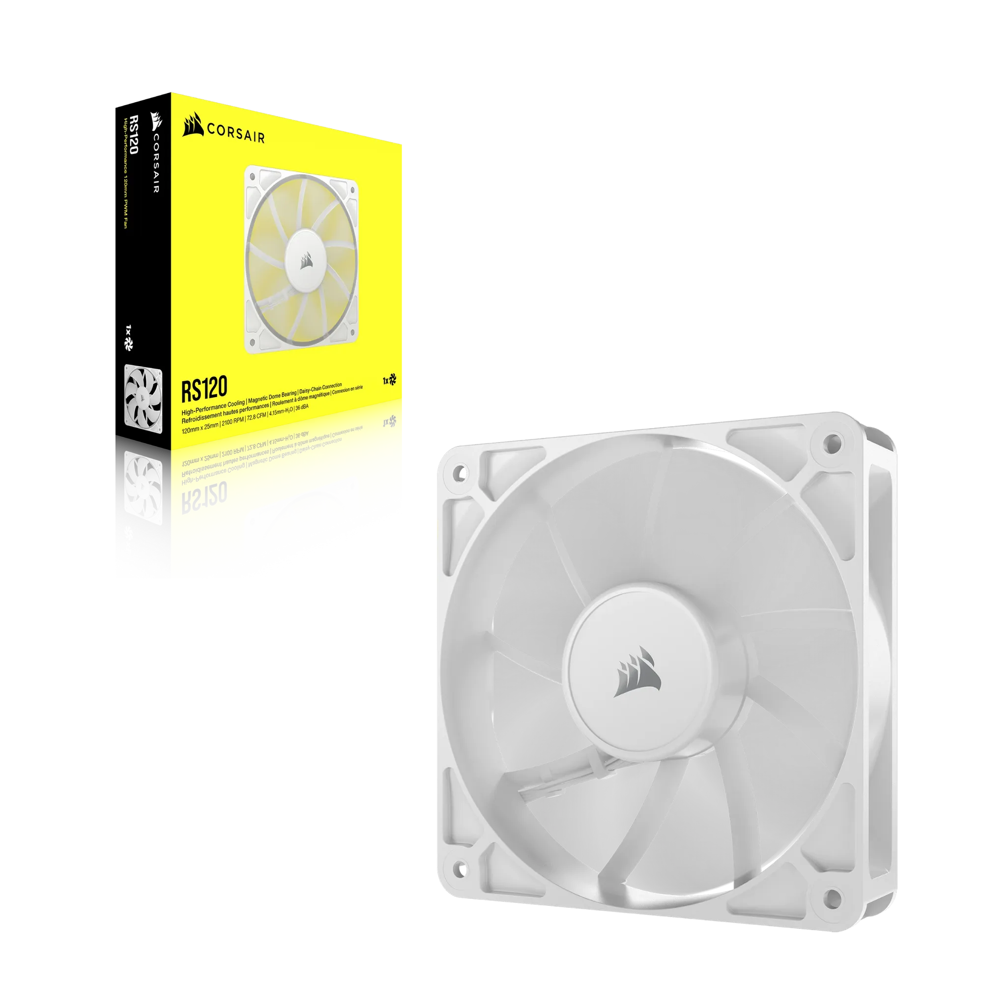 Corsair RS120 120mm PWM Fan – White