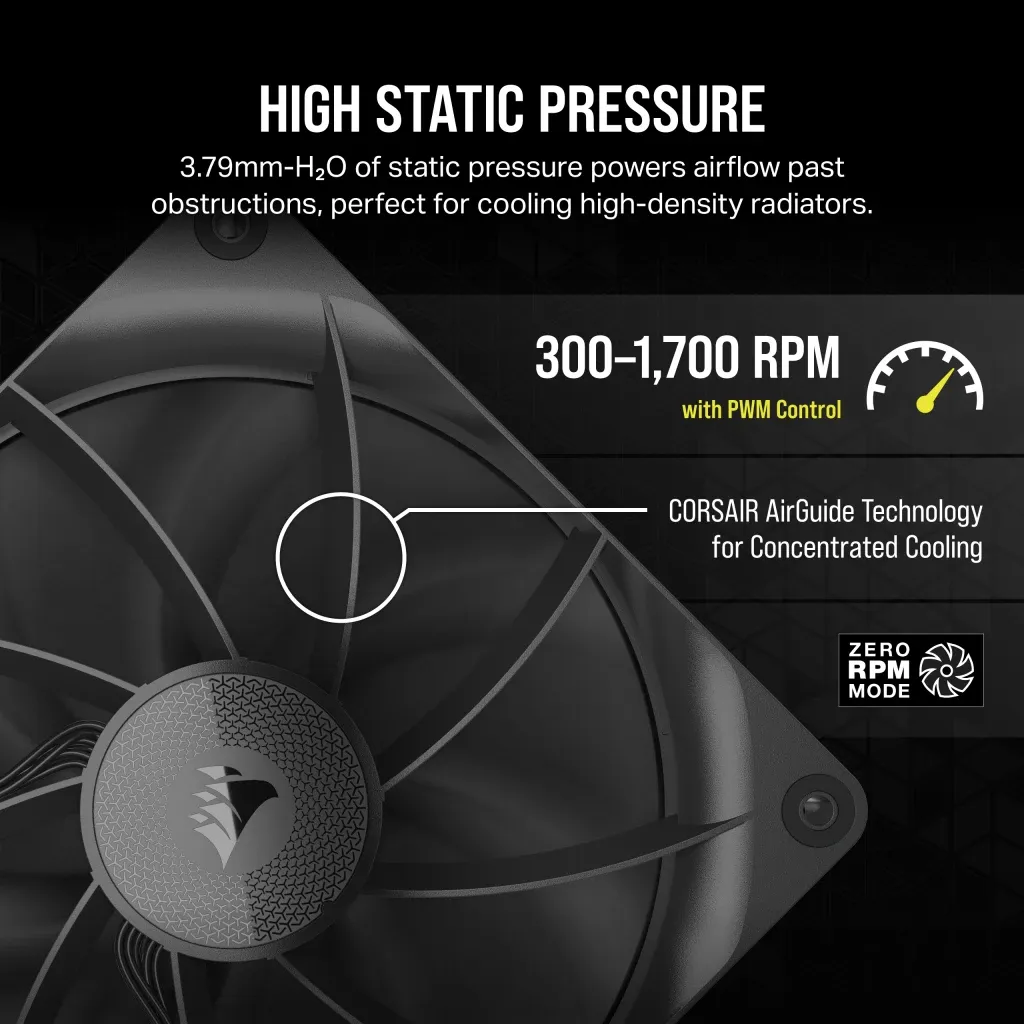 CORSAIR RX Series; iCUE LINK RX140; 140mm Fan; Single Pack