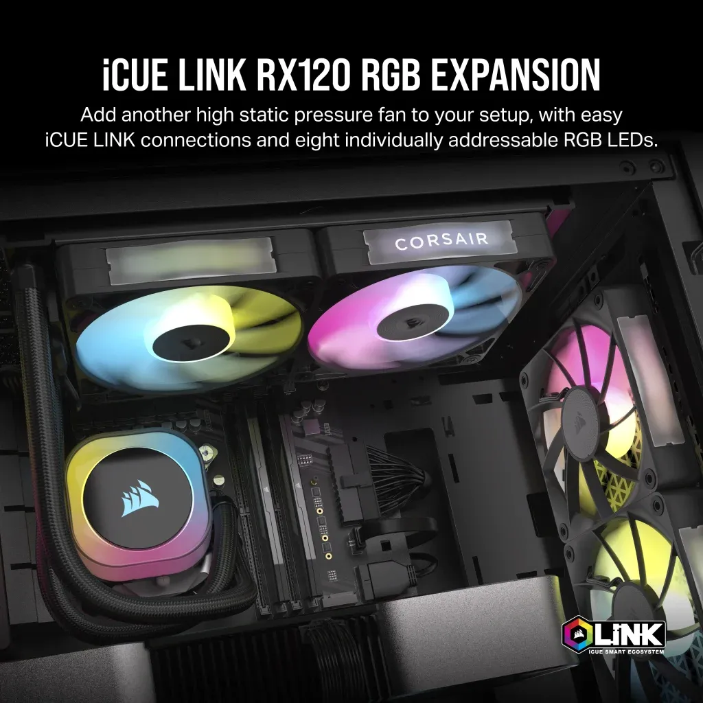 CORSAIR RX RGB Series; iCUE LINK RX120 RGB; 120mm Fan; Single Pack