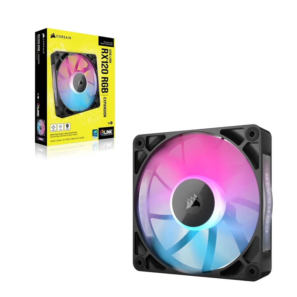 CORSAIR RX RGB Series; iCUE LINK RX120 RGB; 120mm Fan; Single Pack