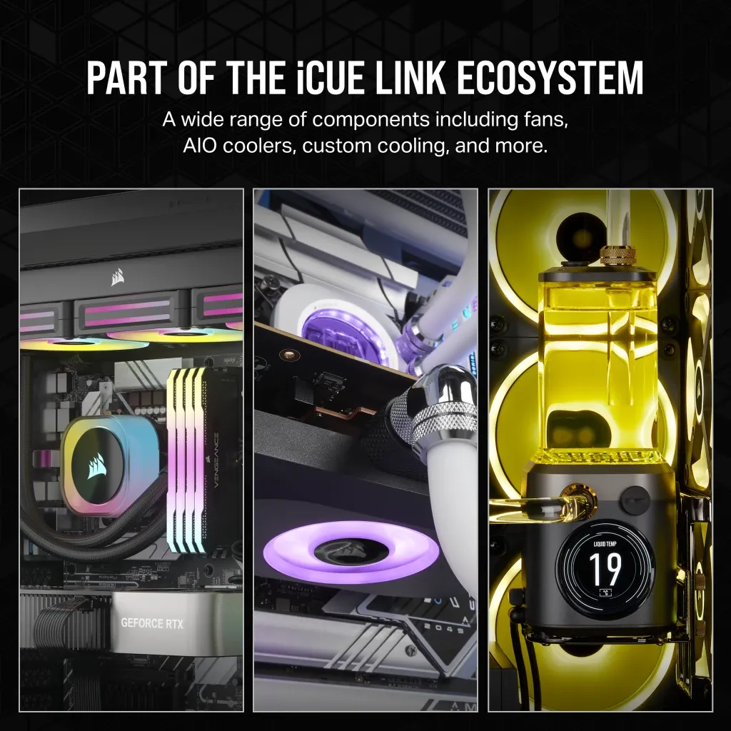 Corsair RX RGB Series; iCUE LINK RX120 RGB White; 120mm Fan; Single Pack