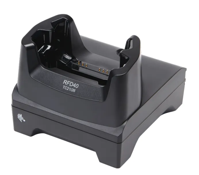 Zebra RFD40; 1 Device Slot/0 Toaster Slots; Communication Cradle with support for TC21/26. Requires Power Supply (PWR-BGA12V50W0