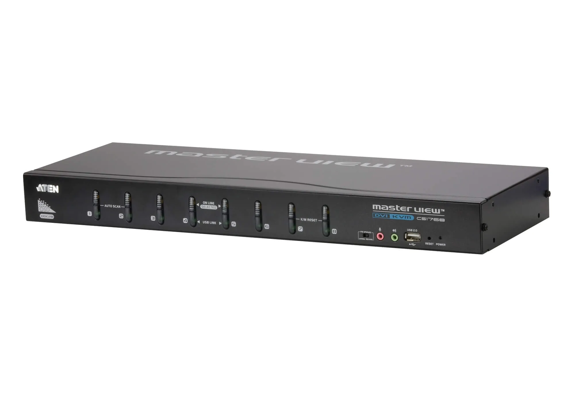 8-port DVI USB KVM with Audio Support - TAA Compliant8-Port USB DVI/Audio KVMP Switch/W/(US/EU/OUT) ADP. ATEN