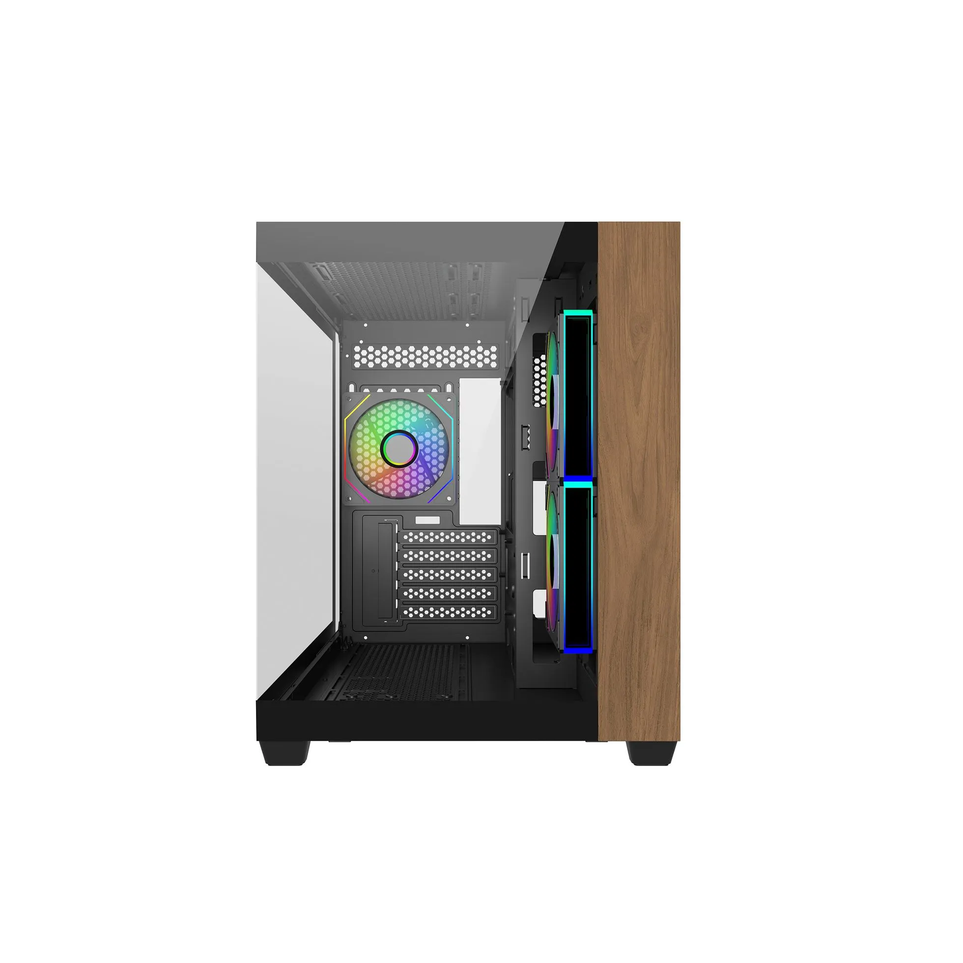 Cooler Master Elite 481 Wood Micro-ATX Mid-Tower Chassis - Black