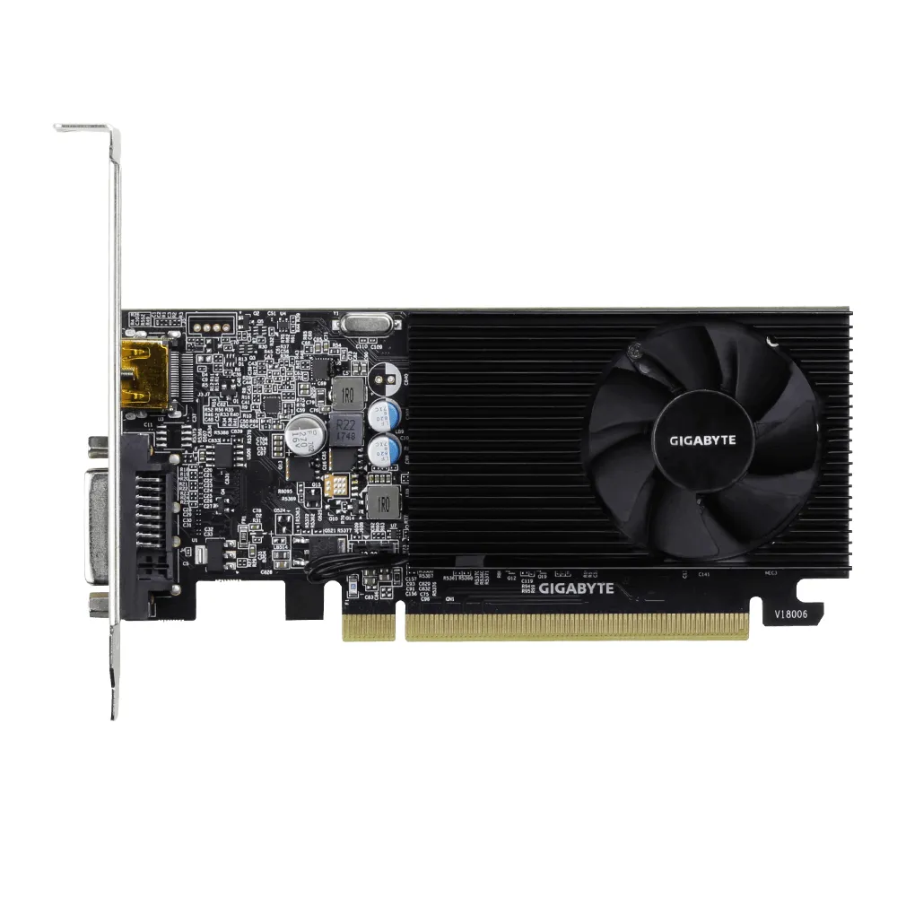 GIGABYTE nVidia GeForce GT 1030 - 2GB GDDR4; 64-Bit Memory Bus; PCI Express 2.0; 1x Dual-Link DVI-D; 1x HDMI; Low Profile