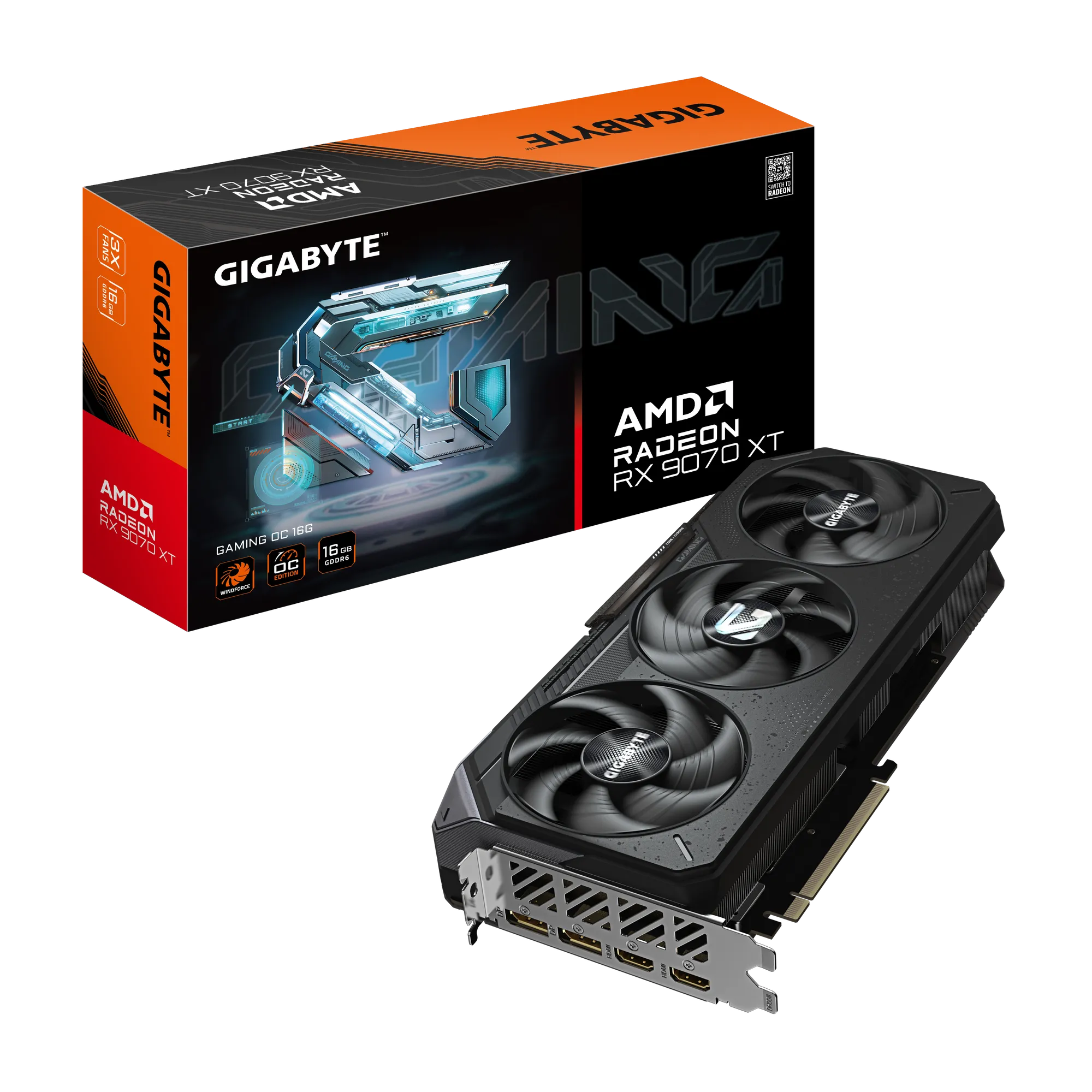 GIGABYTE AMD Radeon RX9070XT Gaming OC - GV-R9070XTGAMING-OC-16GD