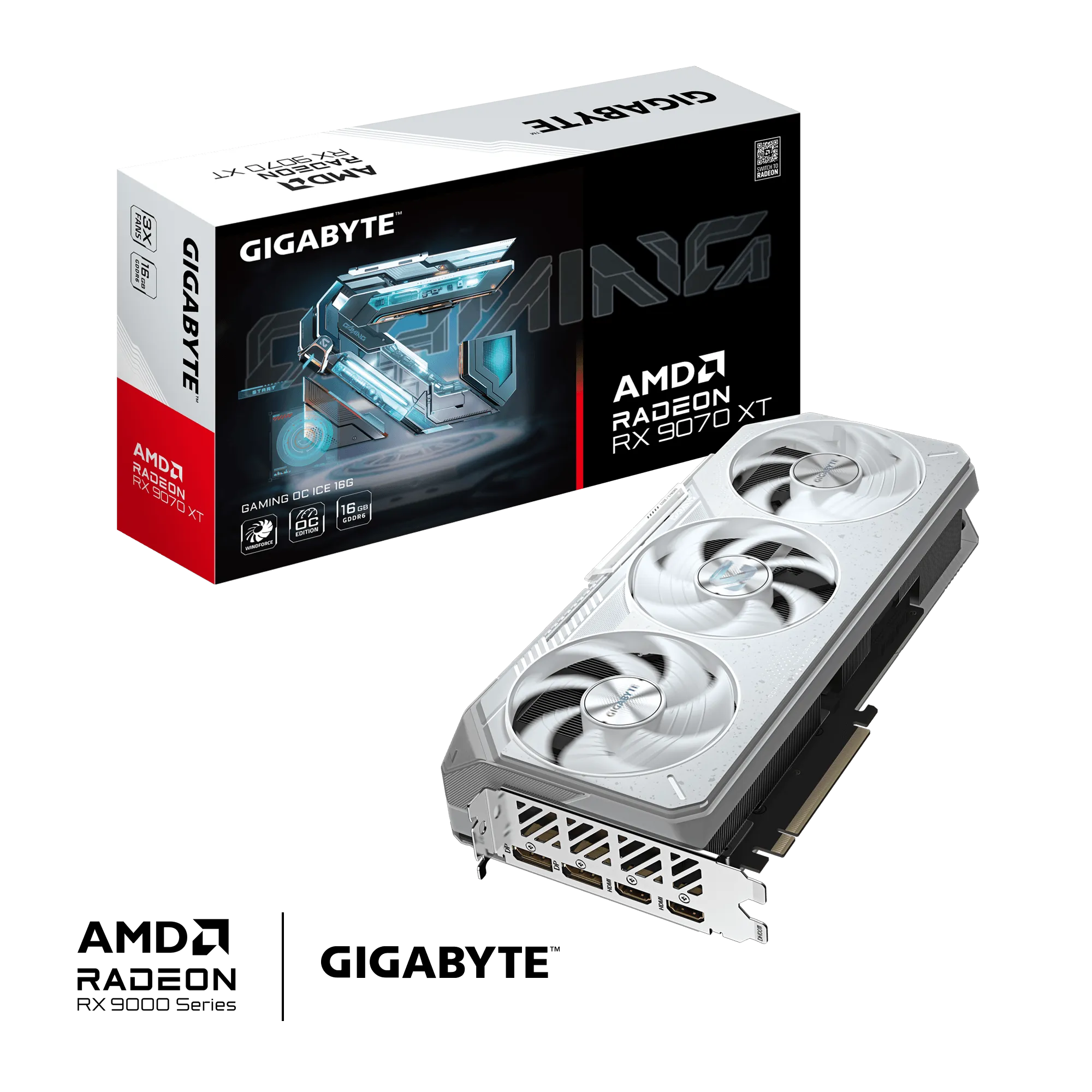 GIGABYTE AMD Radeon RX9070XT Gaming OC ICE - 16GB; 256-Bit Memory Bus; 2x HDMI; 2x DisplayPort. Min 850W PSU.  - additional product image 11