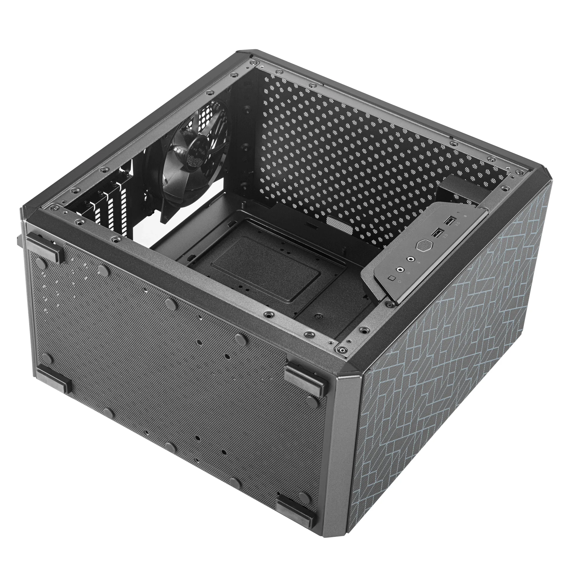 Cooler Master Masterbox Q500L Compact ATX; Orientation & A Movable I/O Panel; Windowed; Fully Perforated Chassis; Magnetic Dust