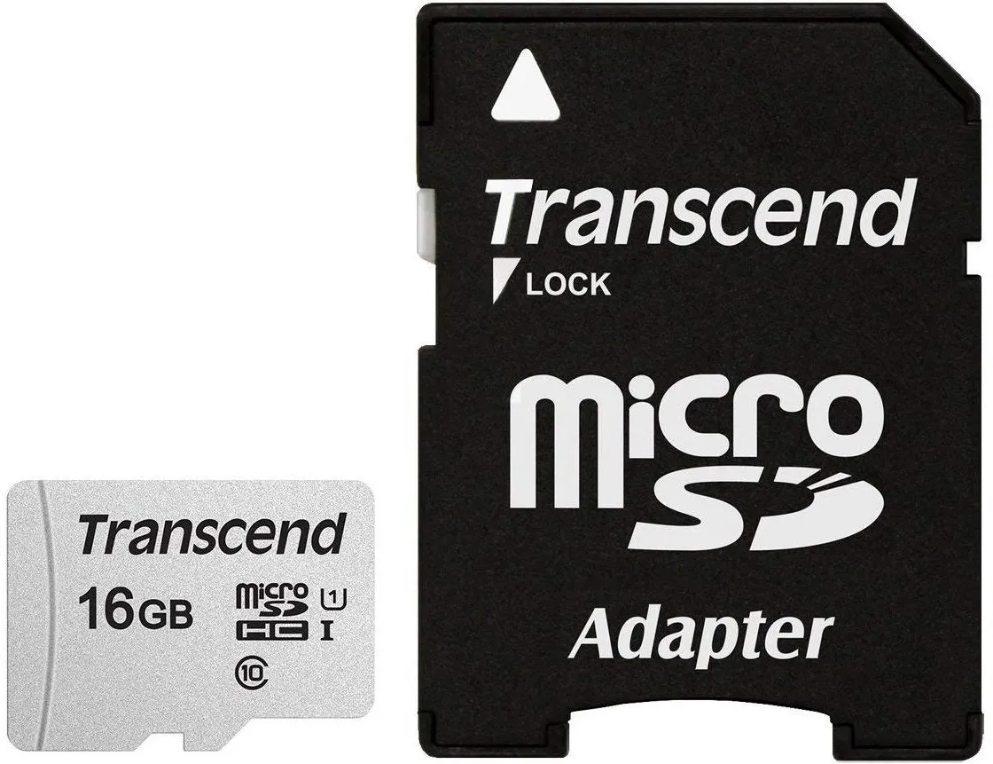 TRANSCEND 300S 16GB MICRO SD UHS