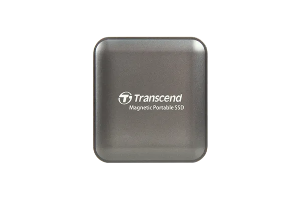 TRANSCEND 2 TB ESD420C USB3.2 TYPE C (USB 20Gbps) MAGNETIC PORTABLE SSD MagSafe Compatiable  R/W up to 2000MB/s - Iron Grey
