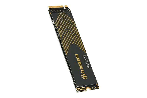 Transcend 2TB MTE250S PCI-E GEN 4X4 M.2 NVMe 2280 SSD 3D TLC -7100 MB/s Read 6500 MB/s Write with Graphen Head Spreader -1560TBW