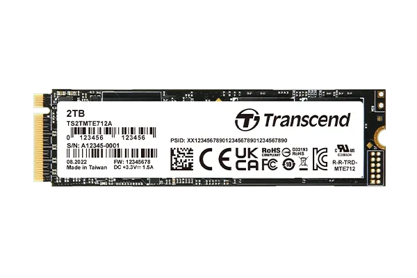 Transcend 512GB MTE712A GEN 4X4 M.2 NVMe 2280 EMBEDDED SED SSD 3D NAND -3800 MB/s Read 3100 MB/s Write- TCG OPAL 2.0 -1080TBW