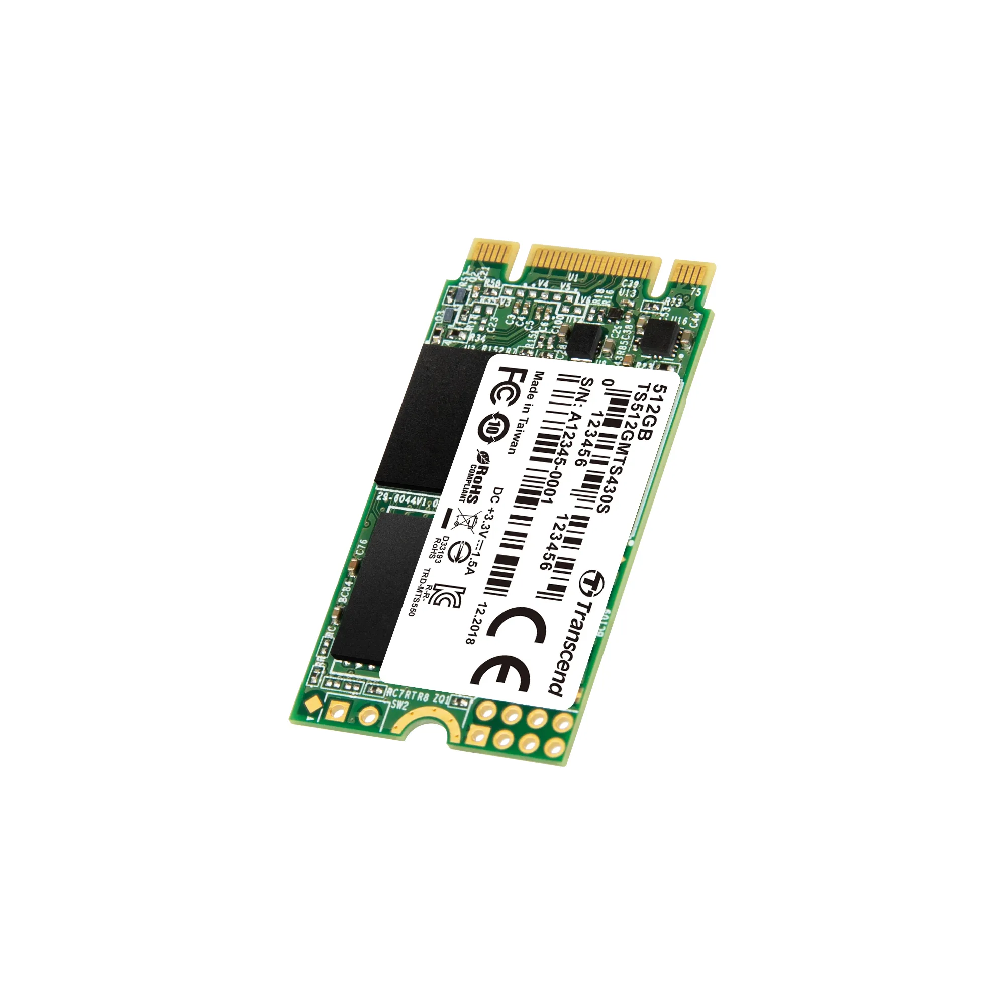 Transcend 512B MTS420S SATA3 M.2 2242 SSD - 3D Nand