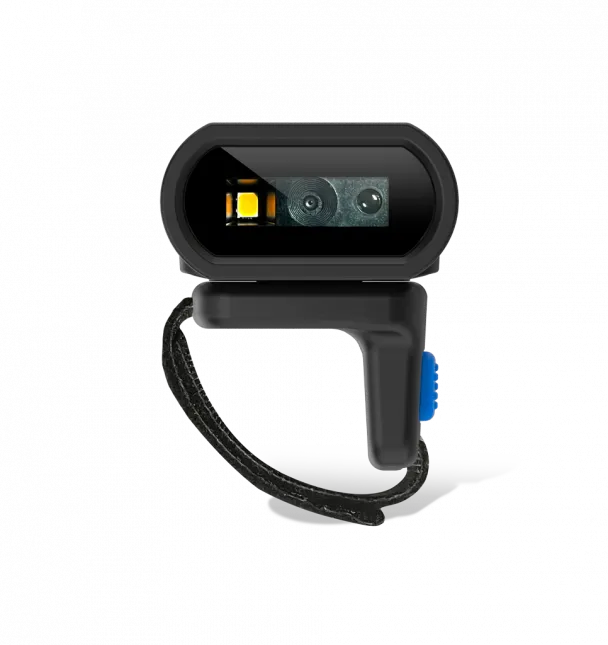 Newland Bluetooth ring scanner; 2D CMOS imager with USB-A to magnetic connector cable.