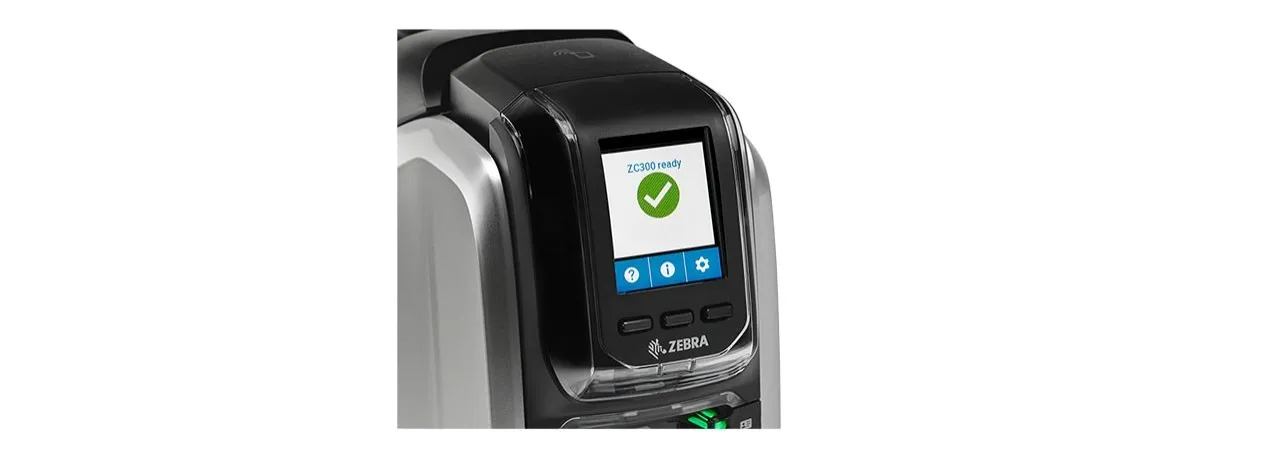Zebra Printer ZC300; Single Sided; UK/EU Cords; USB & Ethernet; ISO HiCo/LoCo Mag S/W Selectable; Windows Driver