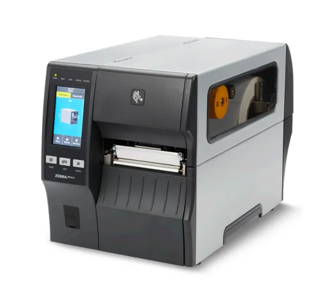 Zebra - TT Printer ZT411; 4''; 203 dpi; Euro and UK cord; Serial; USB; 10/100 Ethernet; Bluetooth 4.1/MFi; USB Host; Cutter w/ C