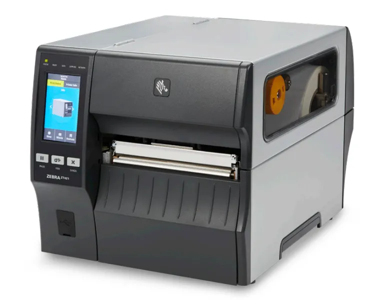 Zebra TT Printer ZT421; 6''; 300 dpi; Euro and UK Cord; Serial; USB; 10/100 Ethernet; Bluetooth 4.1/MFi; USB Host; Cutter w/ Cat